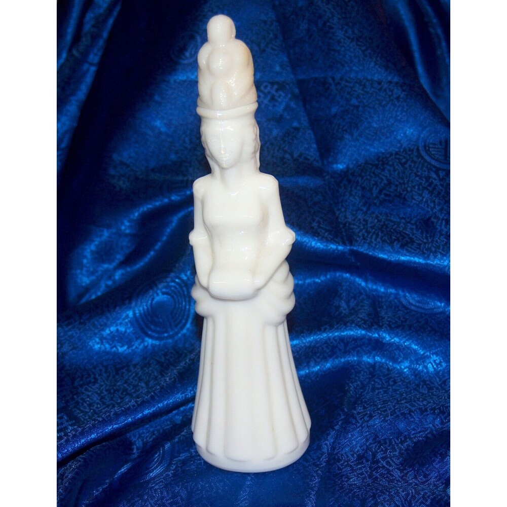Bird of Paradise Vintage Avon Bath Oil Milk Glass Bottle